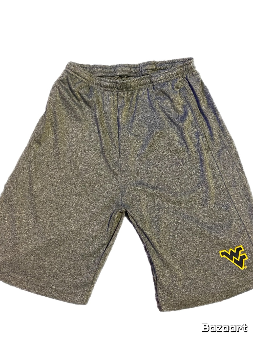 Colosseum Gray Athletic Shorts with Yellow WV Logo